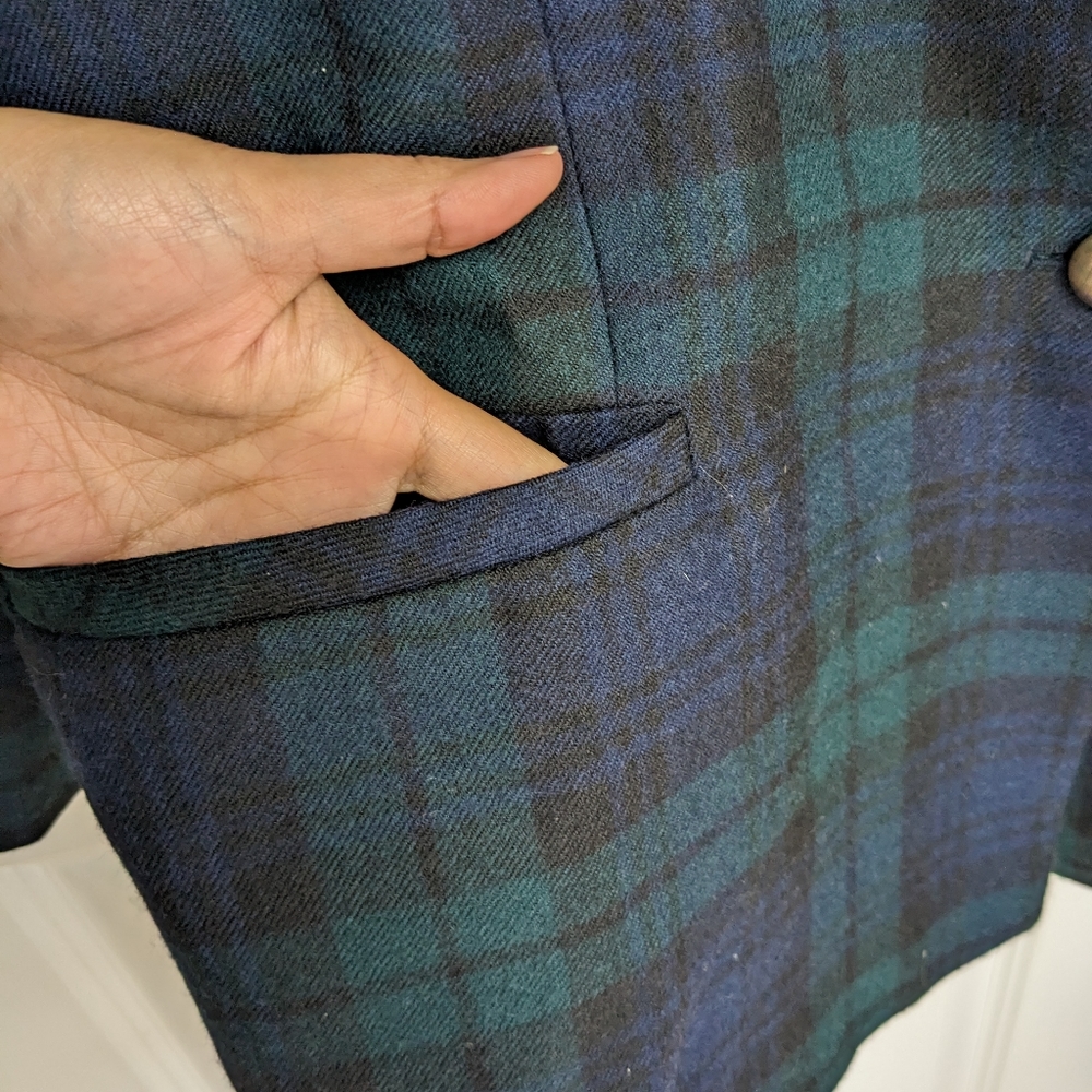 Gorgeous Tartan Plaid Blazer - vintage size 12 - Picture 9 of 14